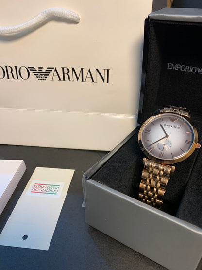Armani Rosegold Gray Dial 40mm
