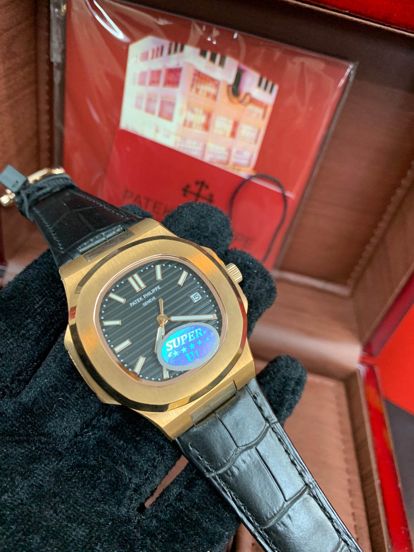 Patek Philippe Nautilus Black Strap Automatic 41mm