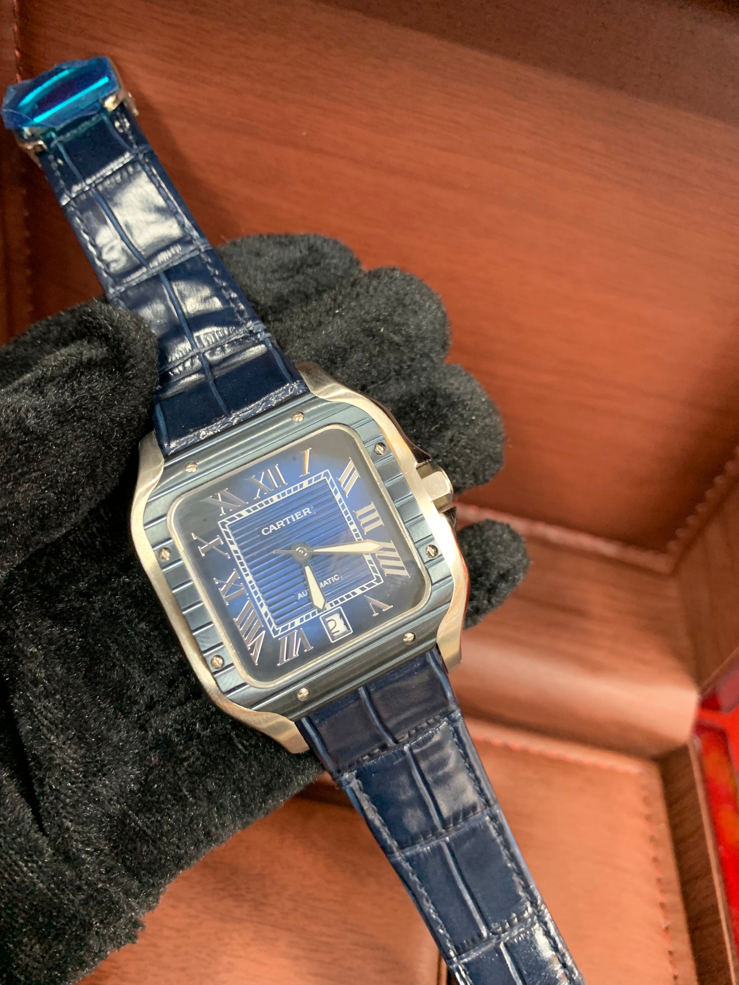 Cartier Blue Dial Blue Strap Automatic 41mm