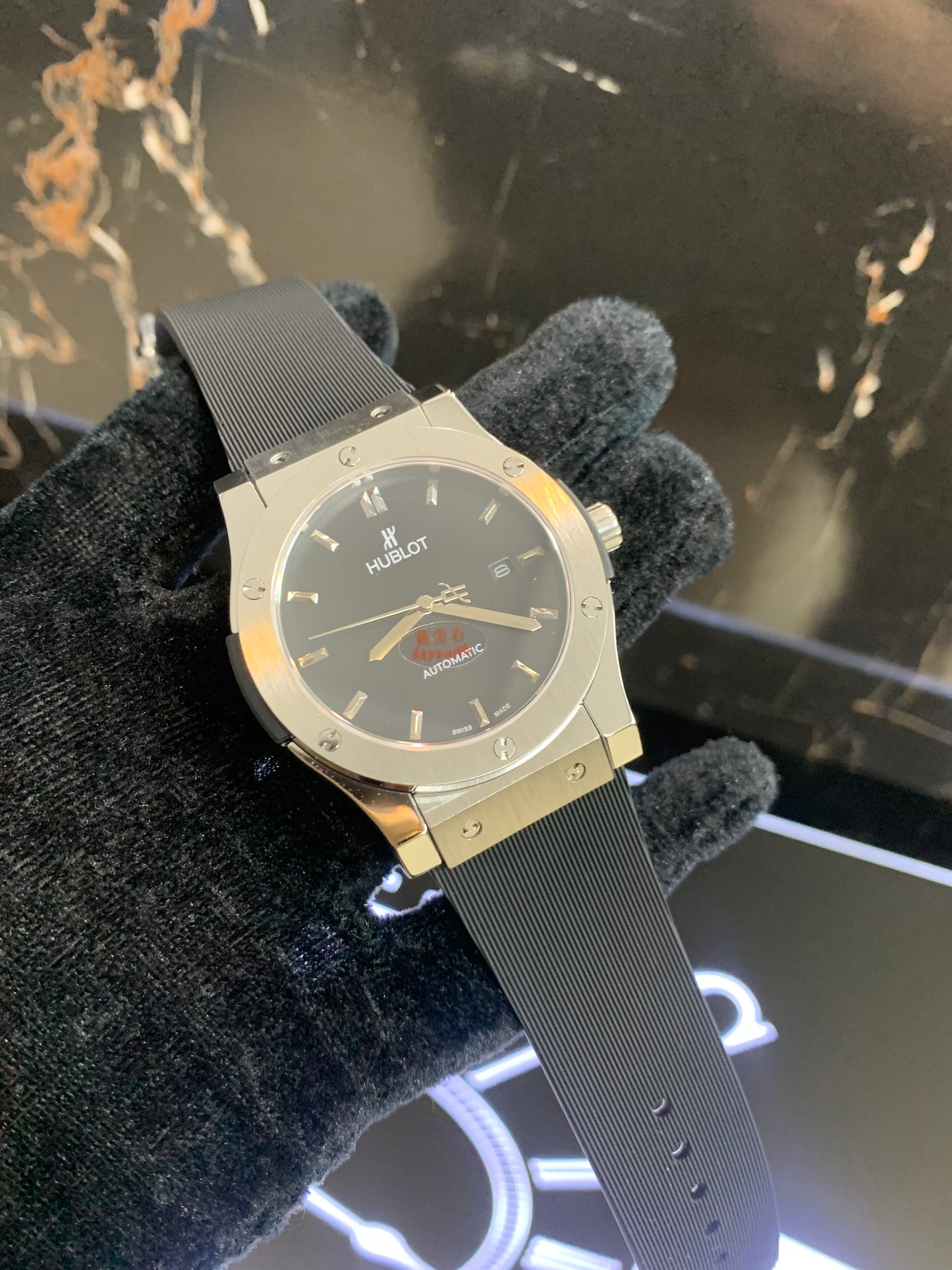 Hublot Black PVC Automatic 42mm