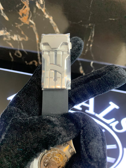 Hublot Skeleton Black PVC 42mm