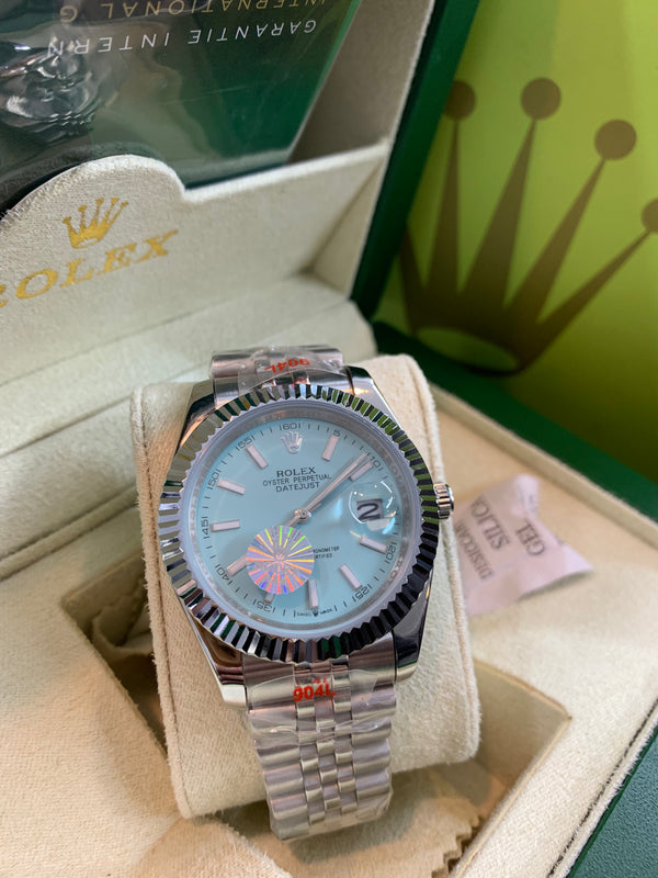 Rolex Just Date Silver Chain 40mm