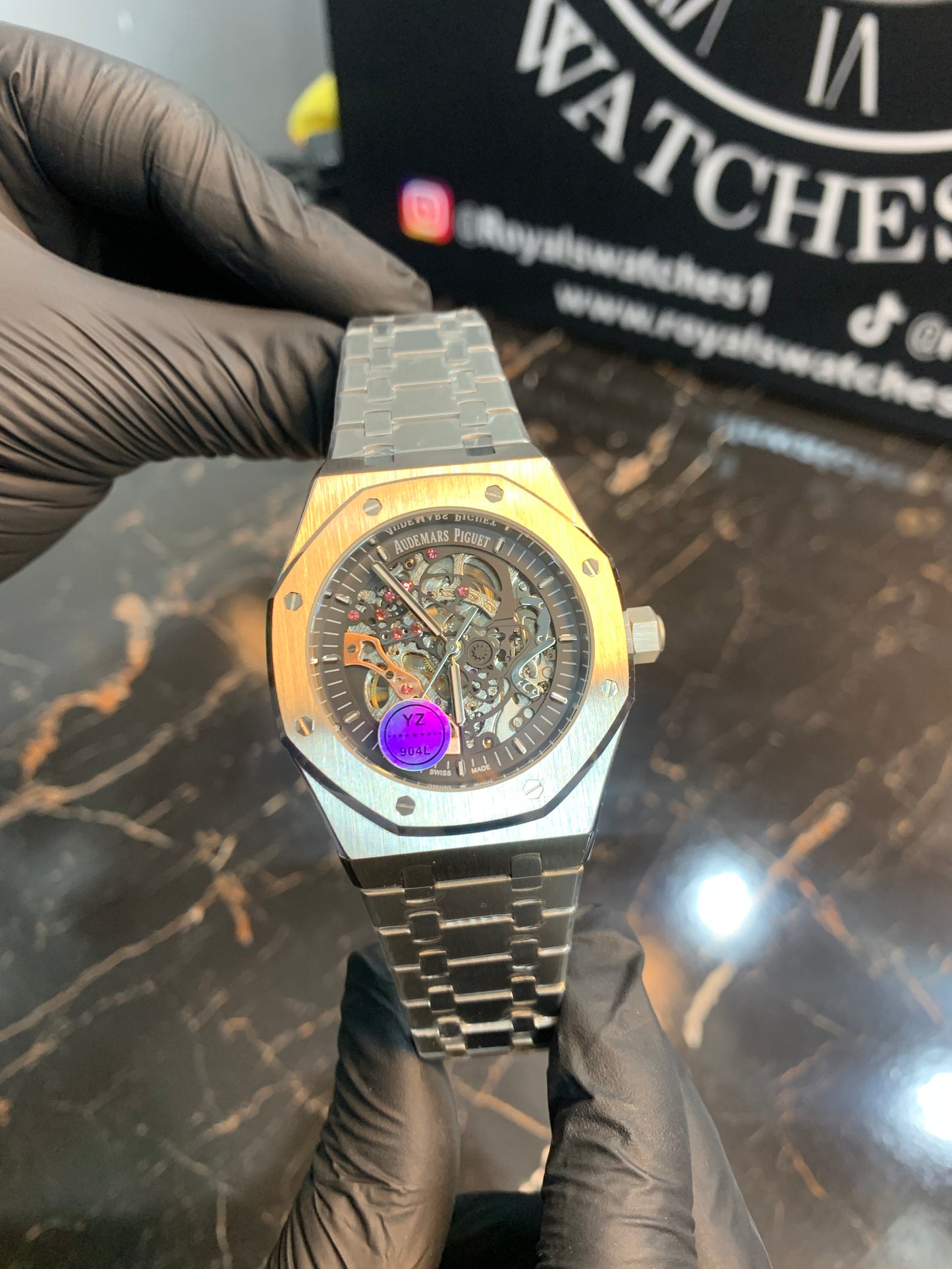 Audemars Piguet Skeleton Silver Chain Automatic 41mm