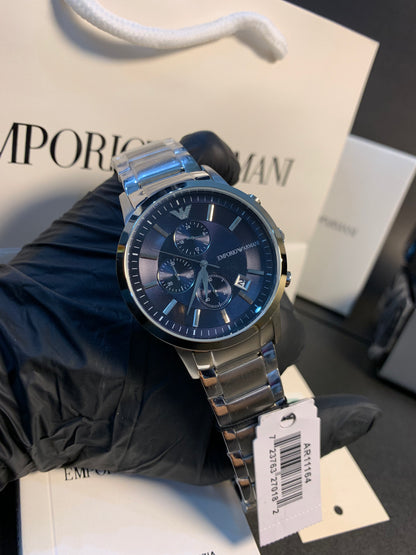 Emporio Armani Silver Chain Chronograph 43mm