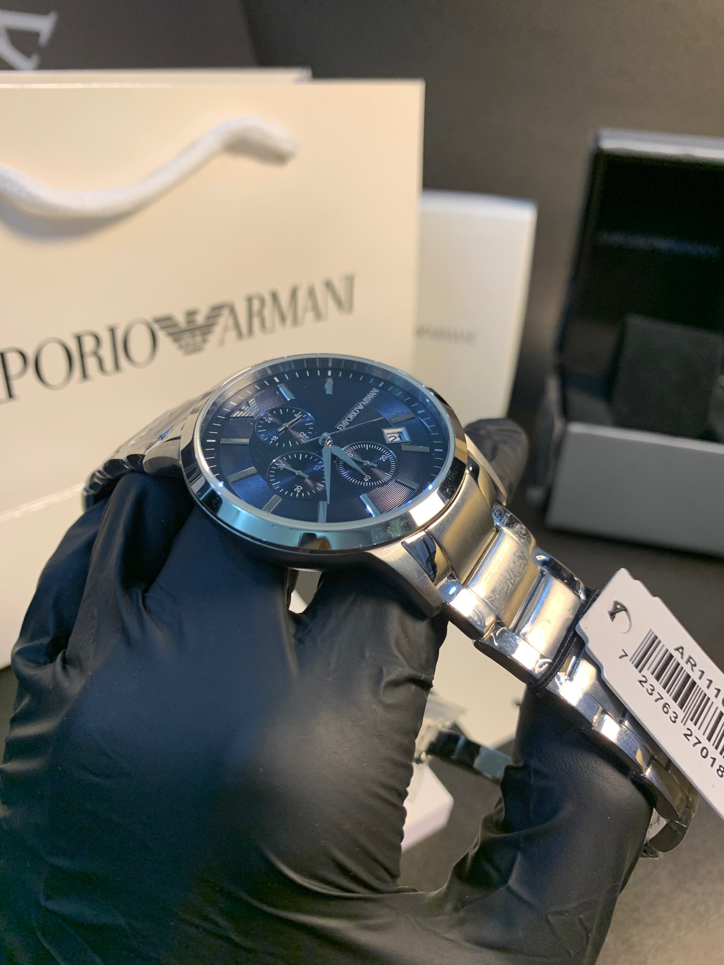 Emporio Armani Silver Chain Chronograph 43mm