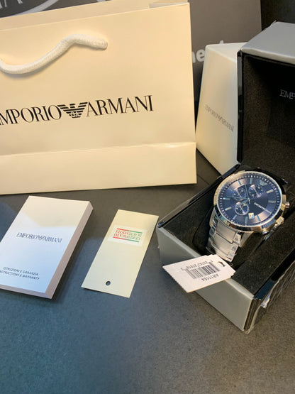 Emporio Armani Silver Chain Chronograph 43mm