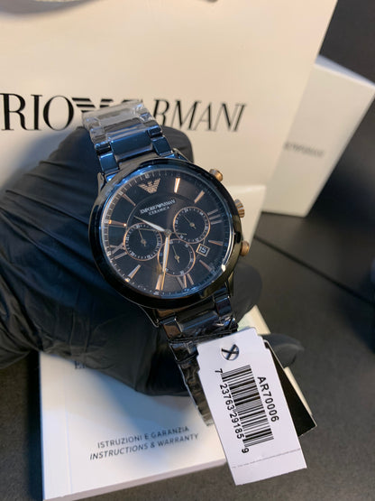 Emporio Armani Black Chain Chronograph 43mm