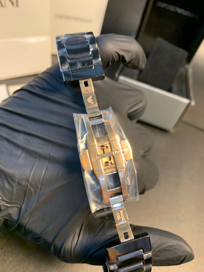 Emporio Armani Black Chain Chronograph 43mm