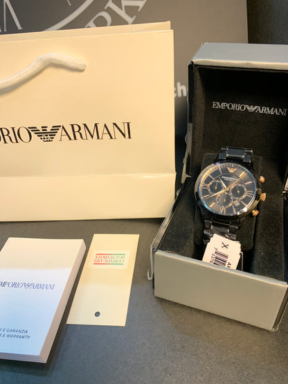 Emporio Armani Black Chain Chronograph 43mm
