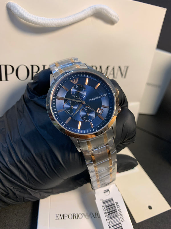 Emporio Armani Two Tone Chain Chronograph 43mm