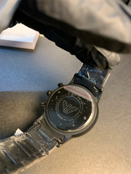 Emporio Armani Black Chain Chronograph 43mm