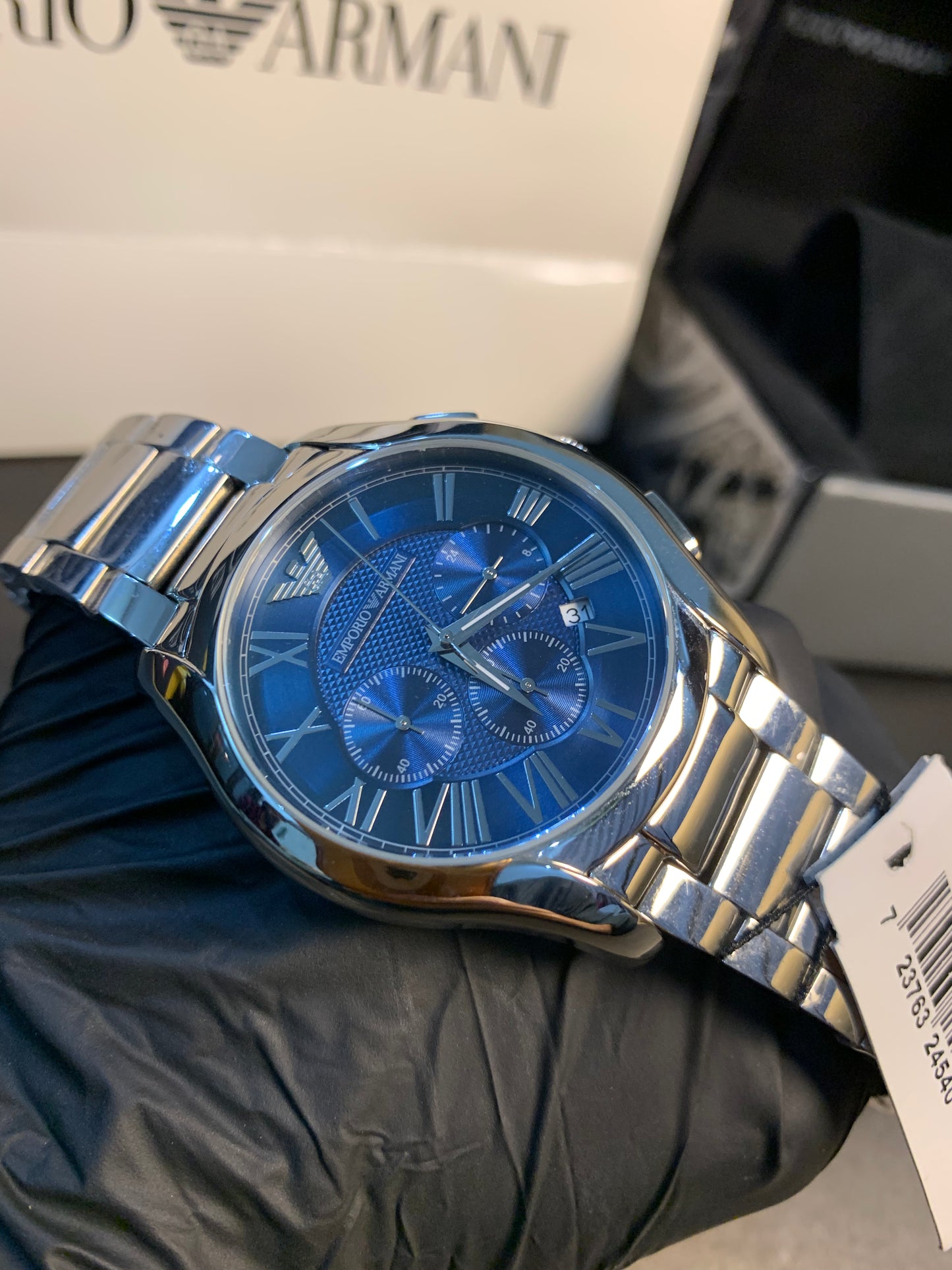 Emporio Armani Blue Dial Chronograph 43mm