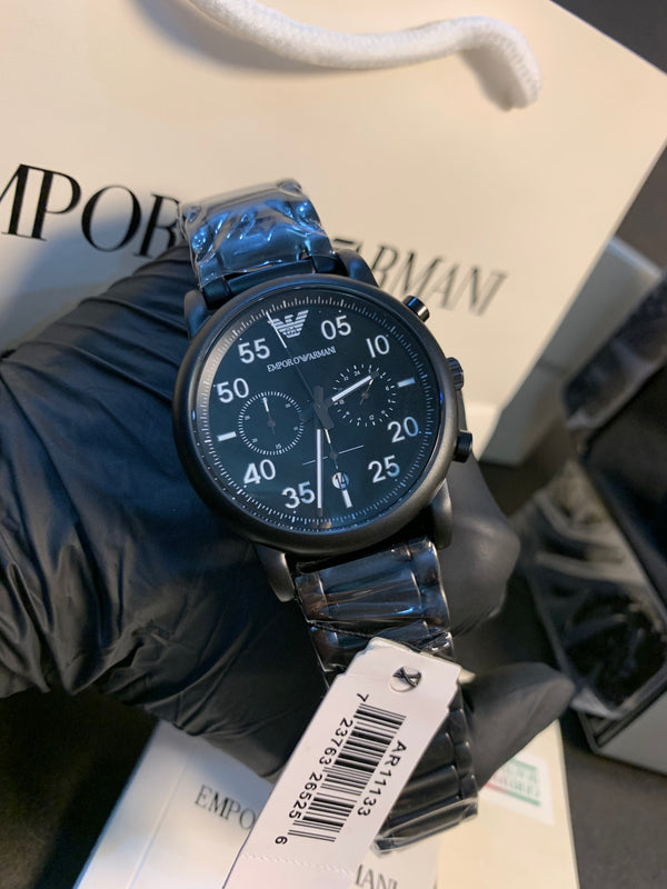 Emporio Armani All Black Chronograph 43mm