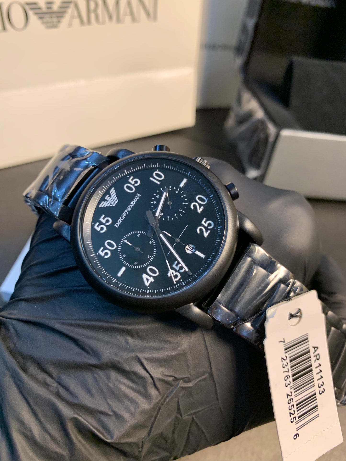 Emporio Armani All Black Chronograph 43mm