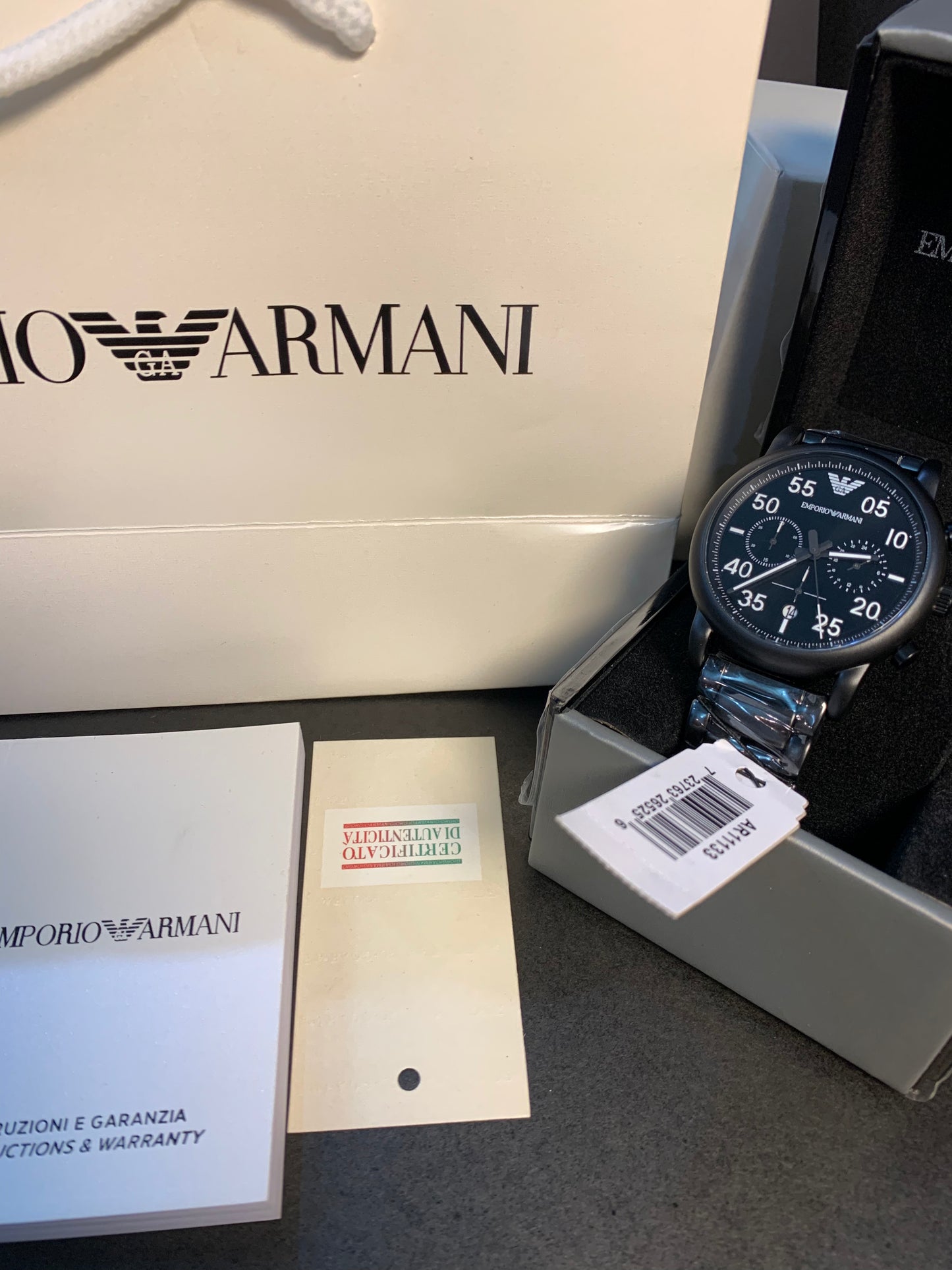 Emporio Armani All Black Chronograph 43mm