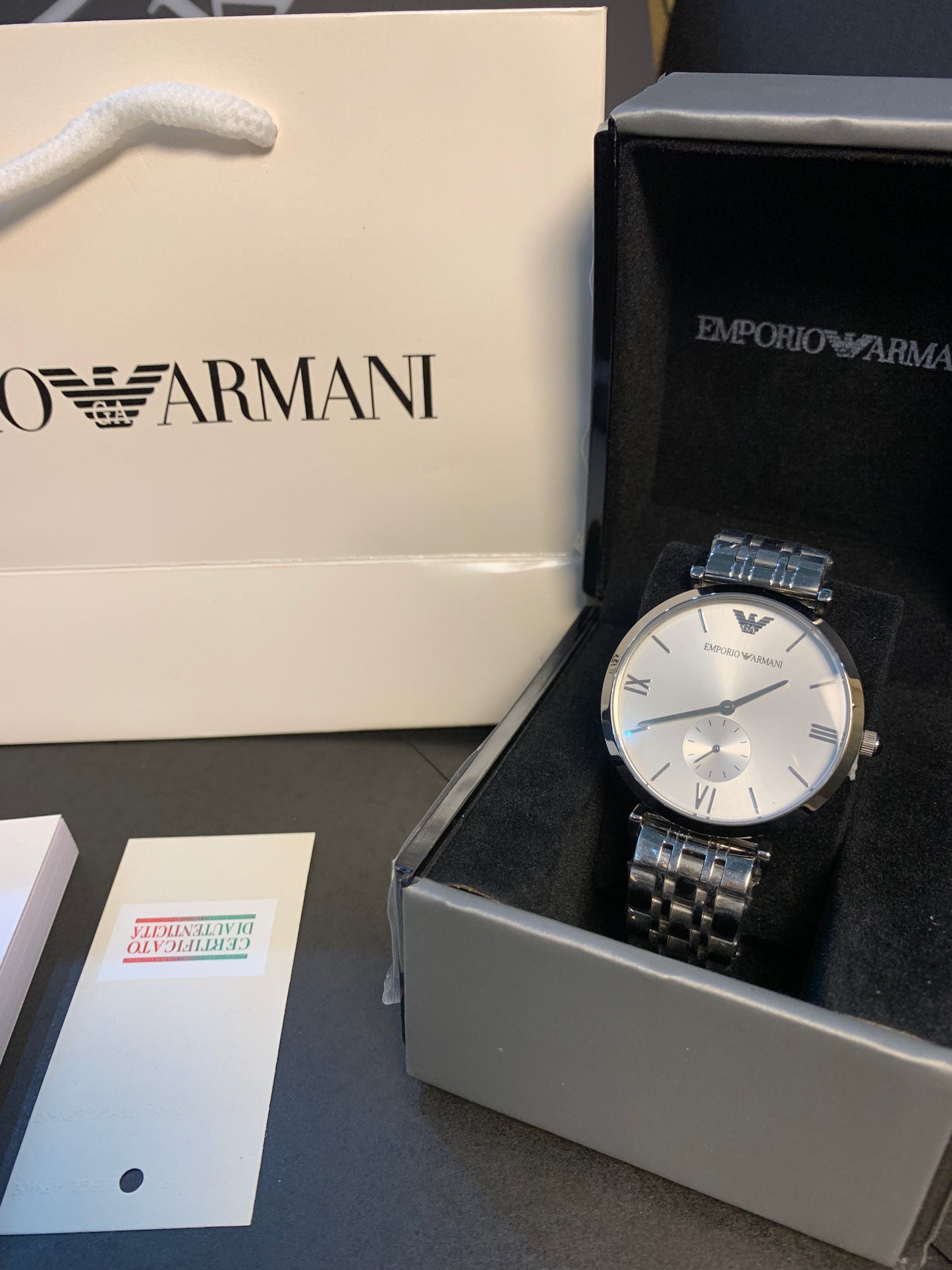 Armani Silver Dial 40mm Quartz