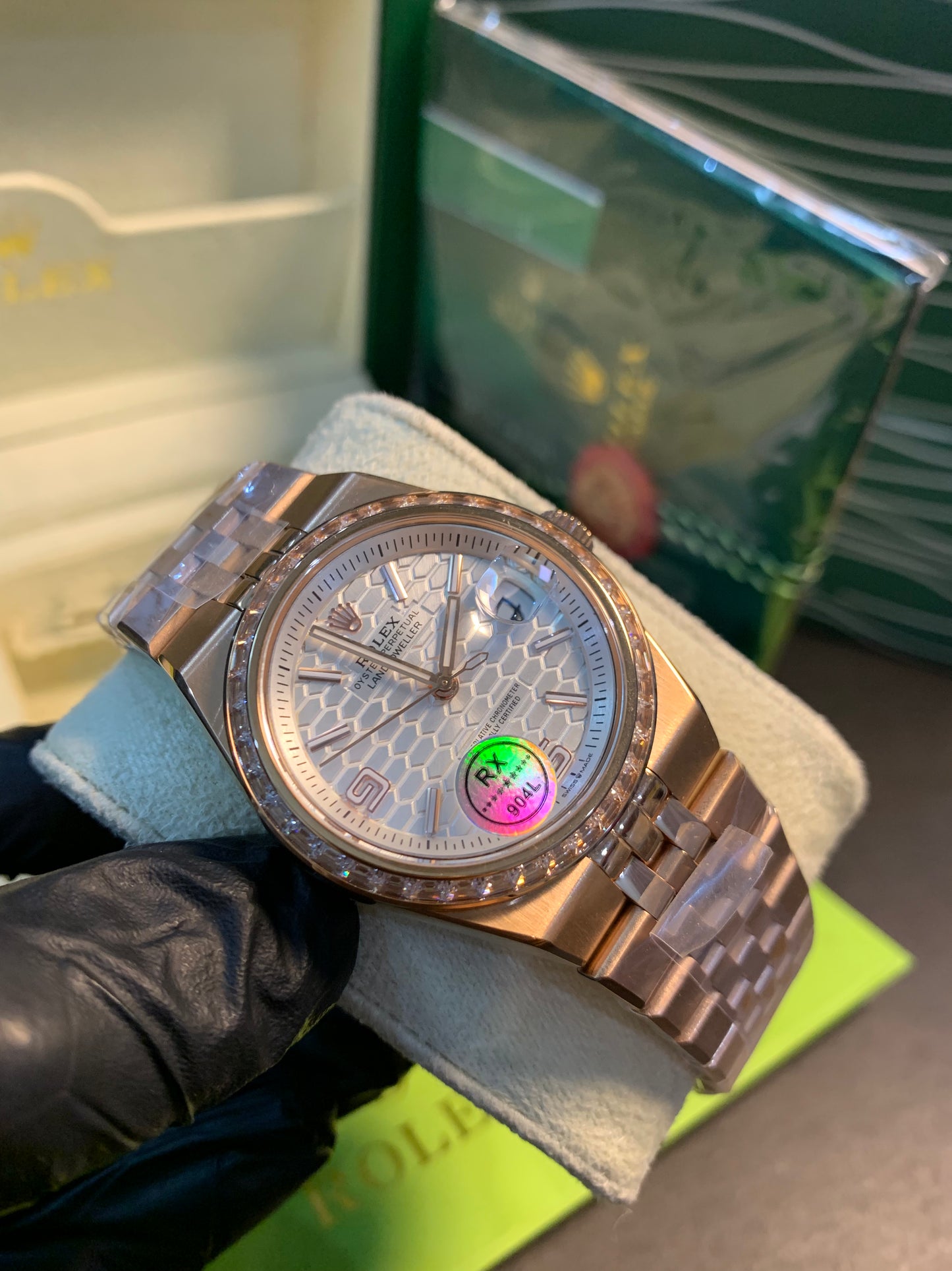 Land-Dweller 40 mm, Everose gold and Diamonds Super Clone