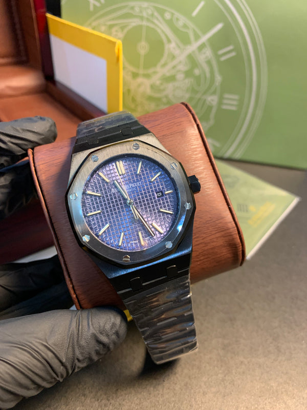 Audemars Piguet Automatic 41mm Black Chain  Blue Dial