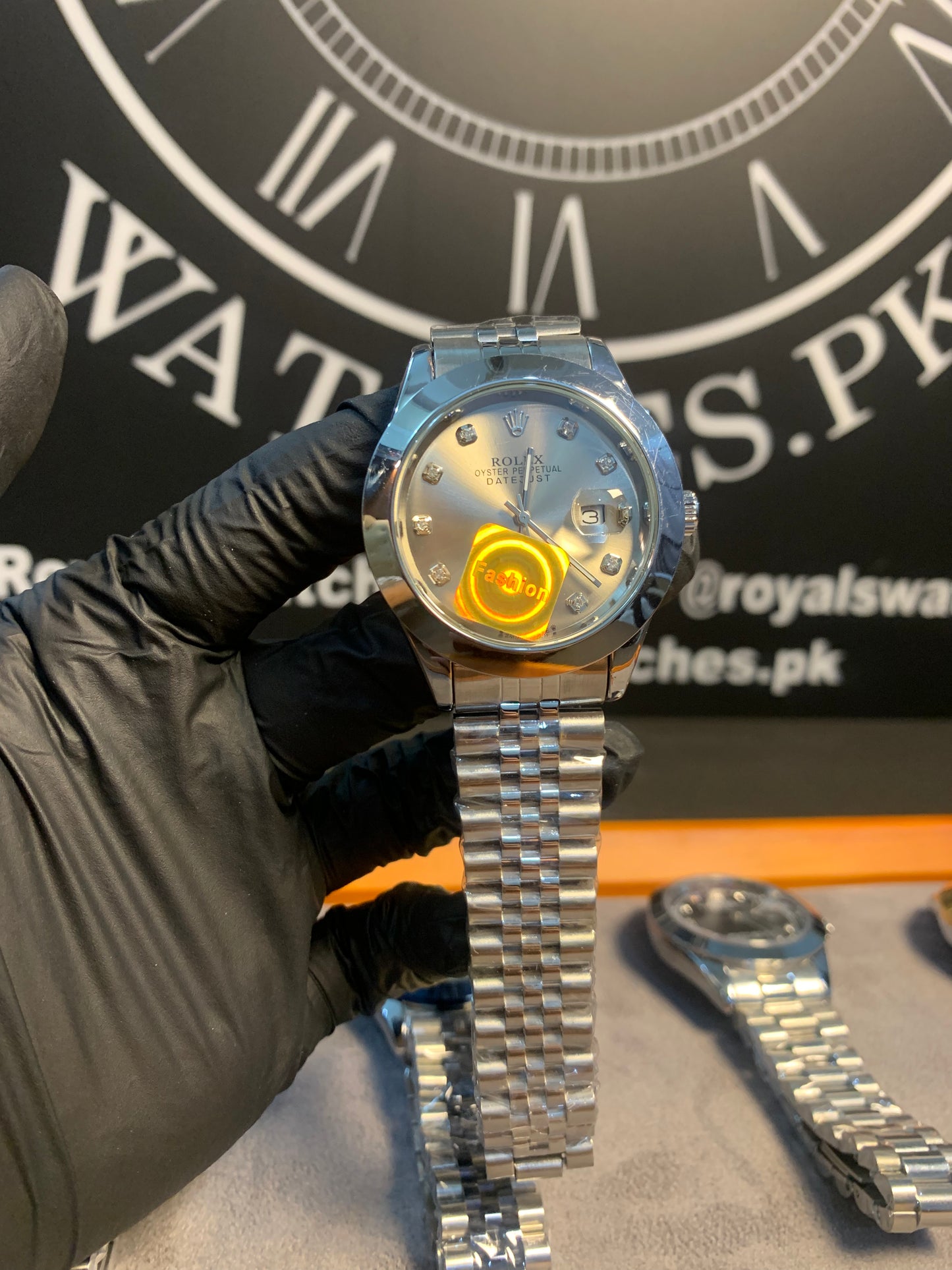 Rolex Just Date Silver Chain 40mm