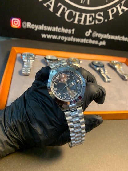 Rolex Just Date Silver Chain 40mm