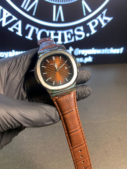 Patek Philippe Brown Leather Quartz