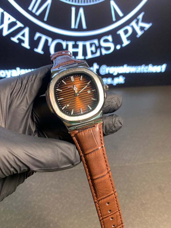 Patek Philippe Brown Leather Quartz