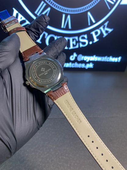 Patek Philippe Brown Leather Quartz