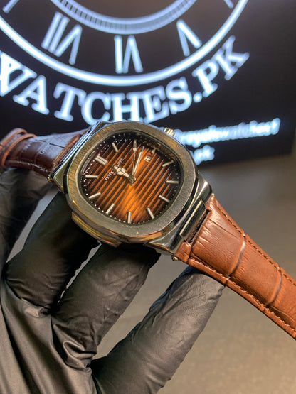Patek Philippe Brown Leather Quartz