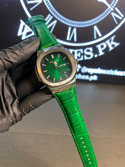 Patek Philippe Green Leather Quartz
