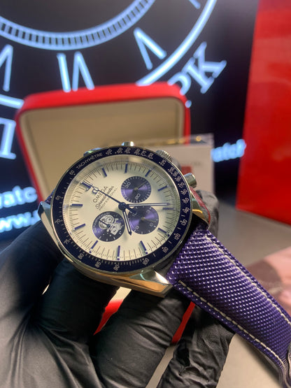 Omega Speedmaster Silver Snoopy Award Blue Strap 42mm
