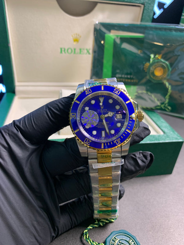 RLX Submariner Blue Dial Two-Tone Automatic Rotating Bezel 41mm