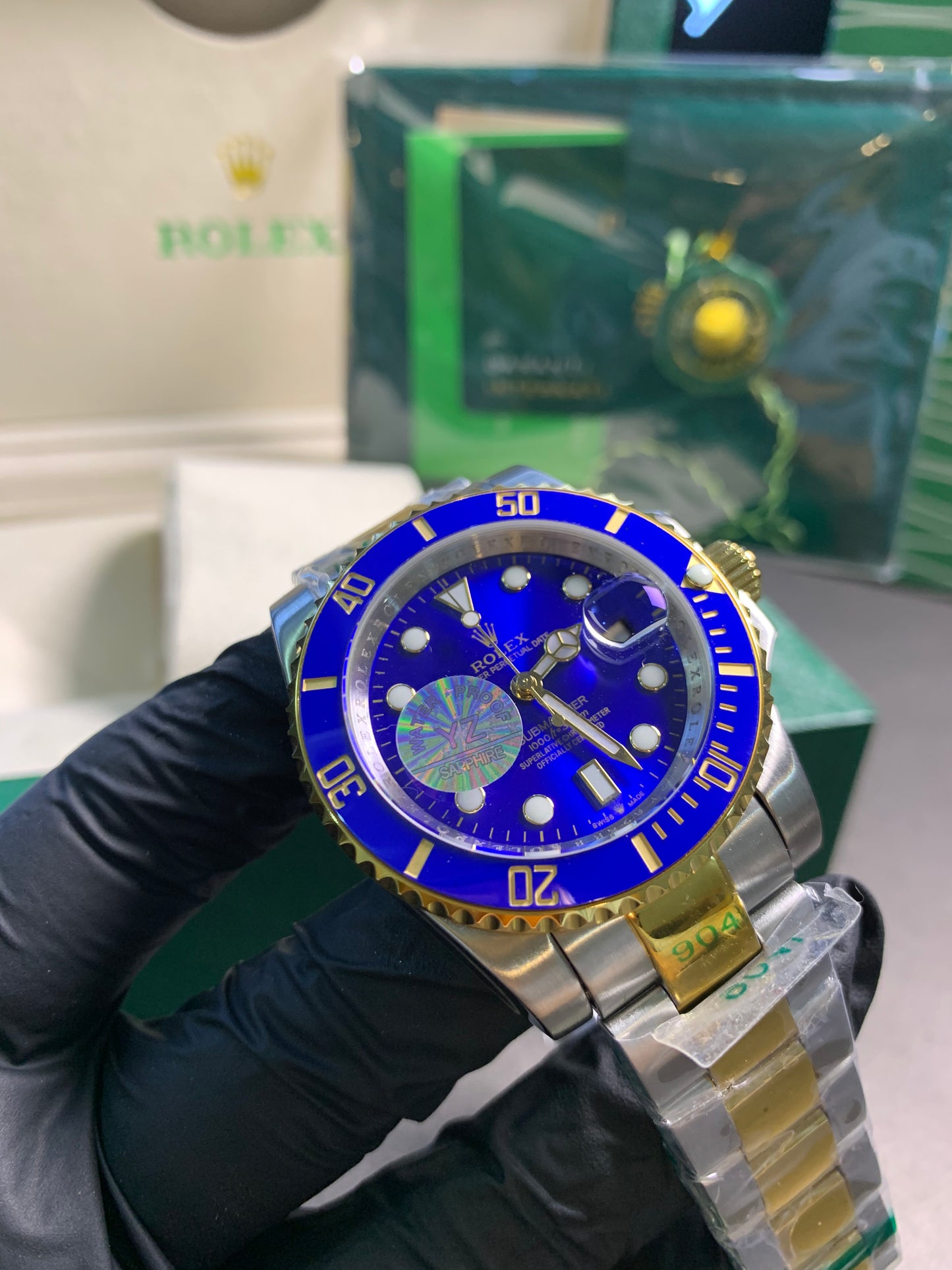 RLX Submariner Blue Dial Two-Tone Automatic Rotating Bezel 41mm