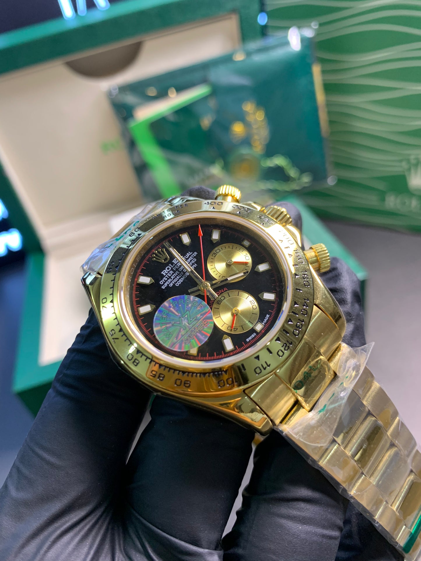 RLX Daytona Gold Chain Black Dial Automatic Chronograph 40mm