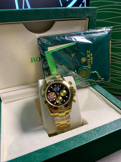 RLX Daytona Gold Chain Black Dial Automatic Chronograph 40mm