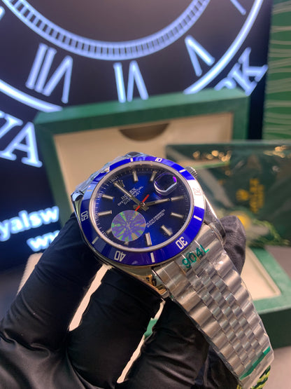 RLX Oyster Date Blue Dial Silver Chain Automatic 41mm ⌚