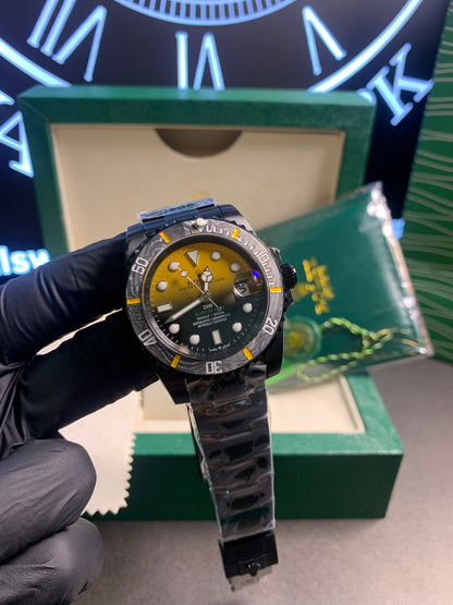 RLX Submariner DIW Carbon Bezel Black Chain Automatic 41mm
