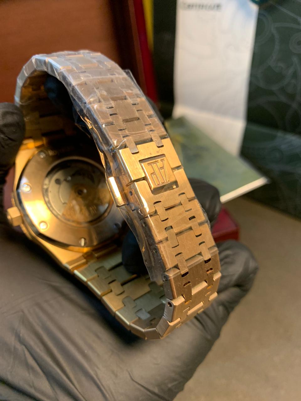 Audemars Piguet Automatic 41mm – Rose Gold Chain, Black Dial Luxury