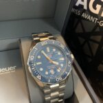 TAG HEUER AUTOMATIC AQUARACER SILVER STAINLESS STEEL BLUE DIAL