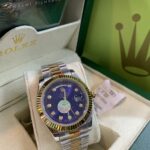 ROLEX DAY DATE AUTOMATIC TWO TONE BLUE DIAL
